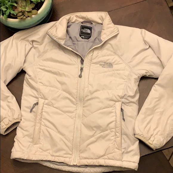 North Face White Grey Puffer Jacket 